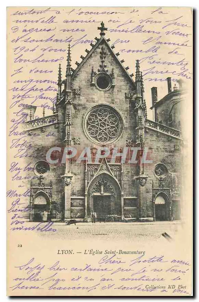 LYON — A Igreja de São Bonaventura — Editor: Neudein frères - Frente