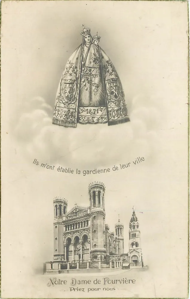 Notre Dame de Pourvrière — 1871 — éditeur inconnu - Recto