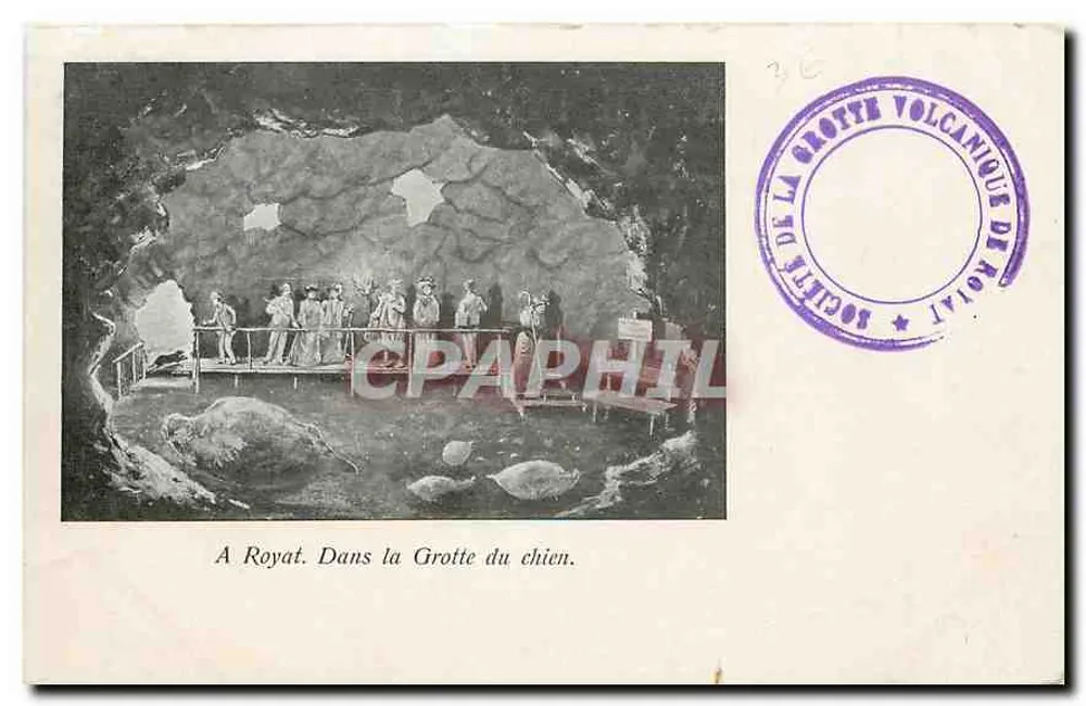 Em Royat. Na Gruta do Cachorro — Sociedade da Gruta Vulcânica de Royat - Frente