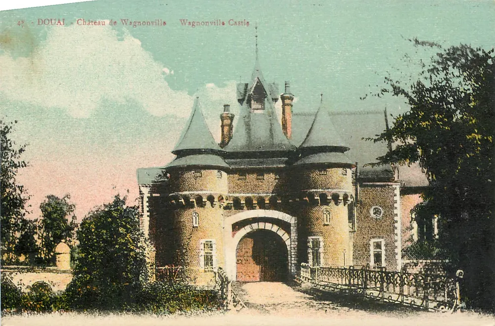 Castillo de Wagnonville — Douai — editor desconocido, n.º 47 - Anverso