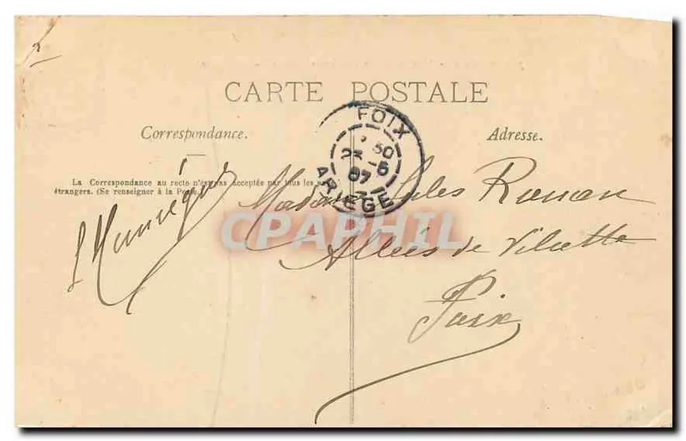 Pau — Allgemeiner Blick (Nordwestseite) — Die Kaserne — Les Pyrénées Illustrées, n°792 - Rückseite
