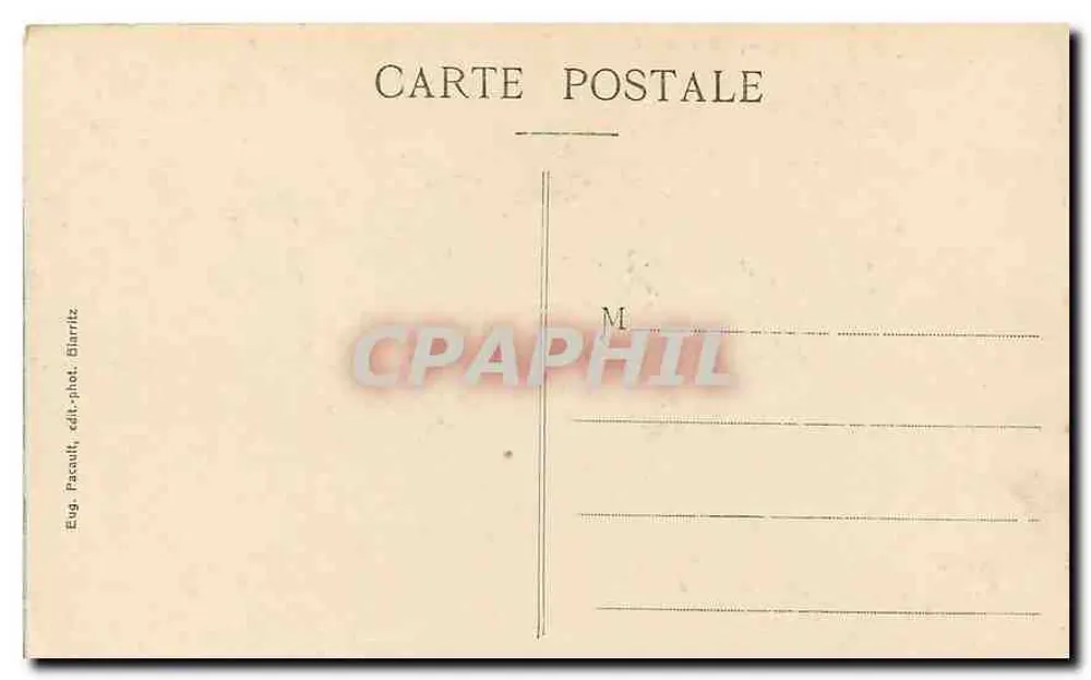 Biarritz — Carlton-Hotel und die Russische Kirche — Eug. Pascault, Verlag - Rückseite