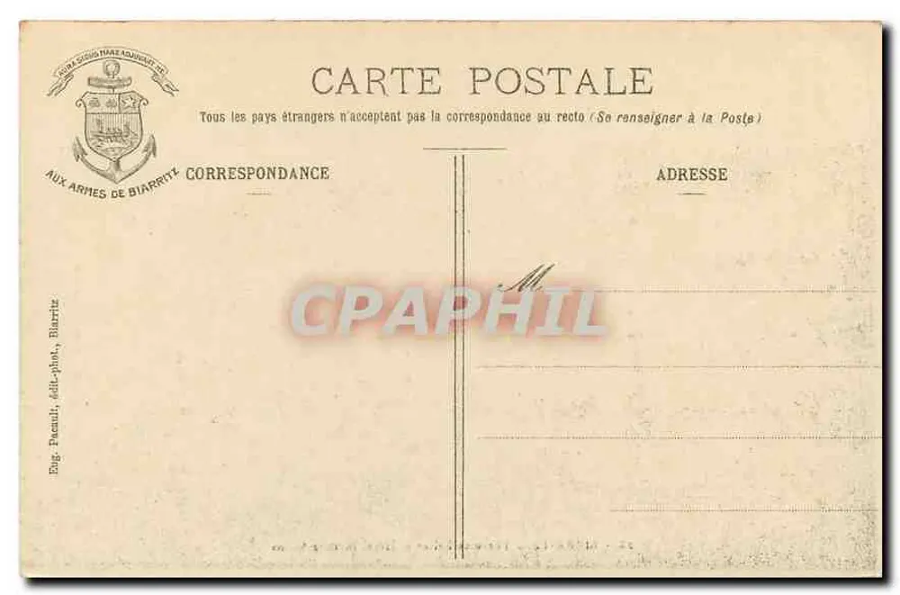 Biarritz - Thermes-Salins und Hôtel Biarritz-Salins — Éd. Pacault, n°28 - Rückseite