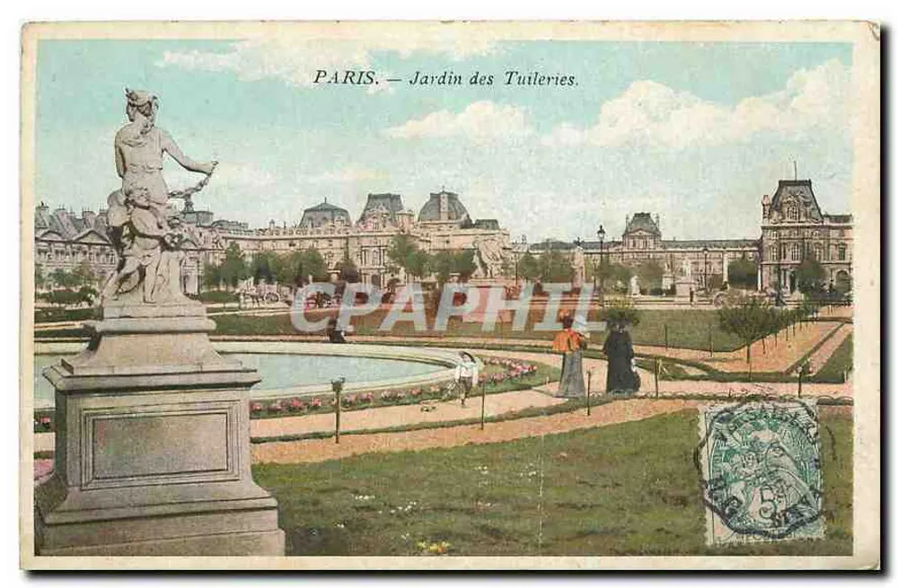 París — Jardín de las Tullerías — editor no identificado - Anverso
