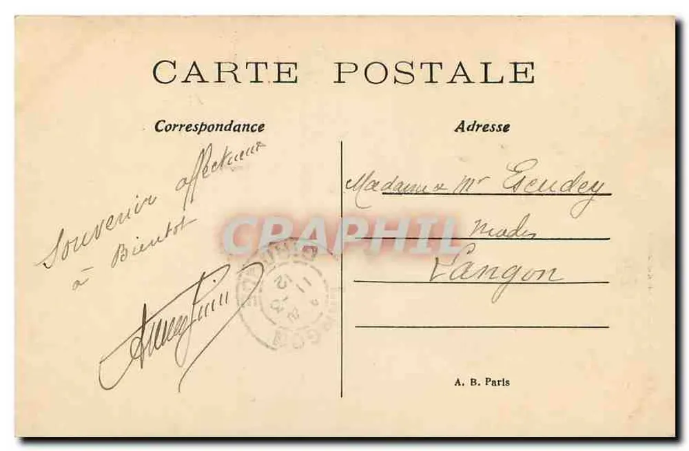 PARIS — Les Invalides — A. B. Paris - Verso