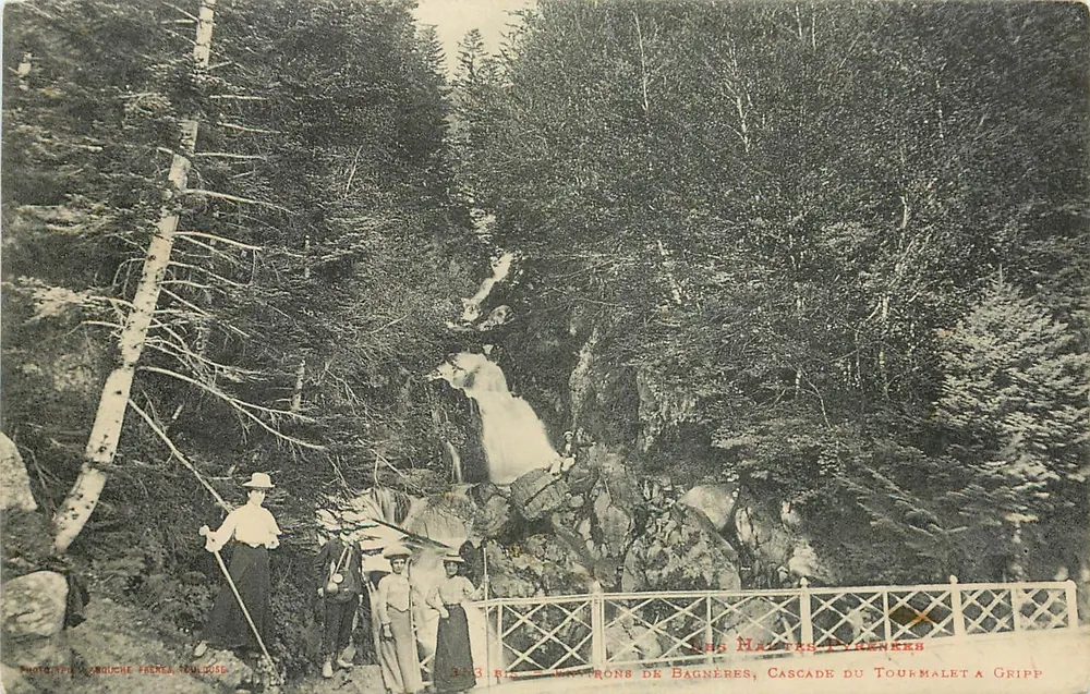 Os Mestres Tyrennes — Cachoeira do Tourmalet em Gripp — Fotografia Ardouche Frères, Toulouse - Frente