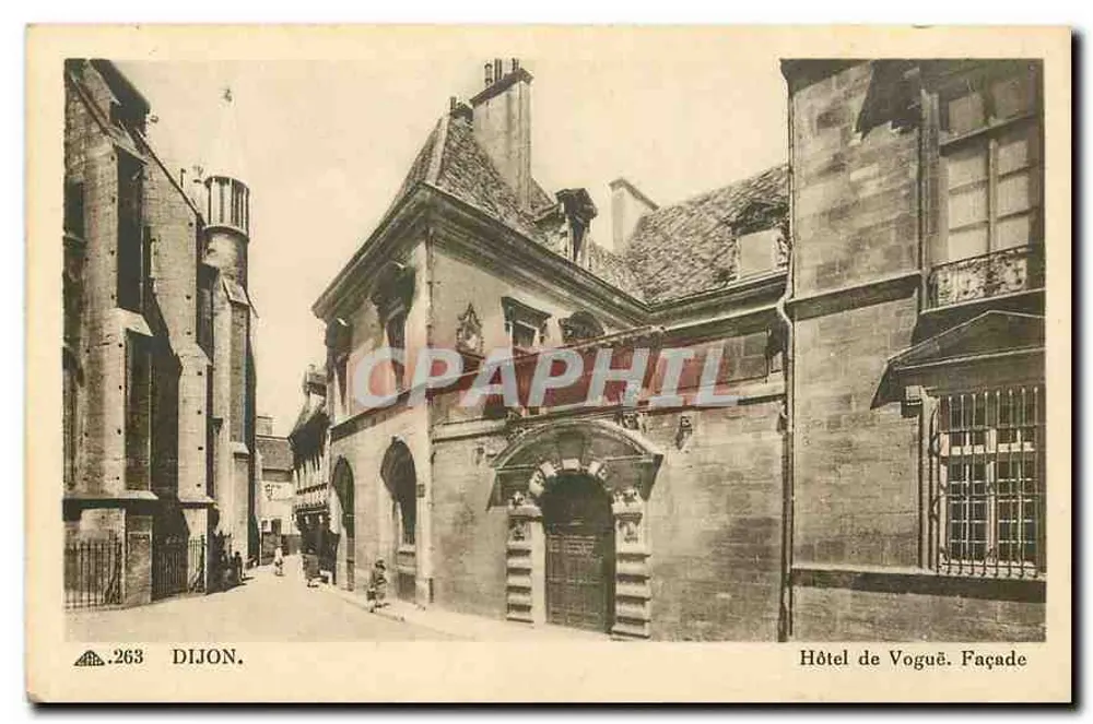 Dijon. Hotel de Voguë. Fachada — n°263 — editor não visível - Frente