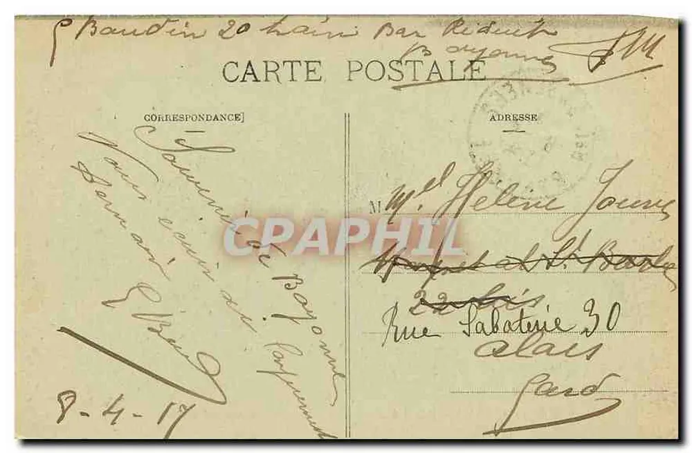 Biarritz — Vague à la côte des Basques pendant une tempête — Marcel Delboy, phototypie, Bordeaux, n°57 - Verso