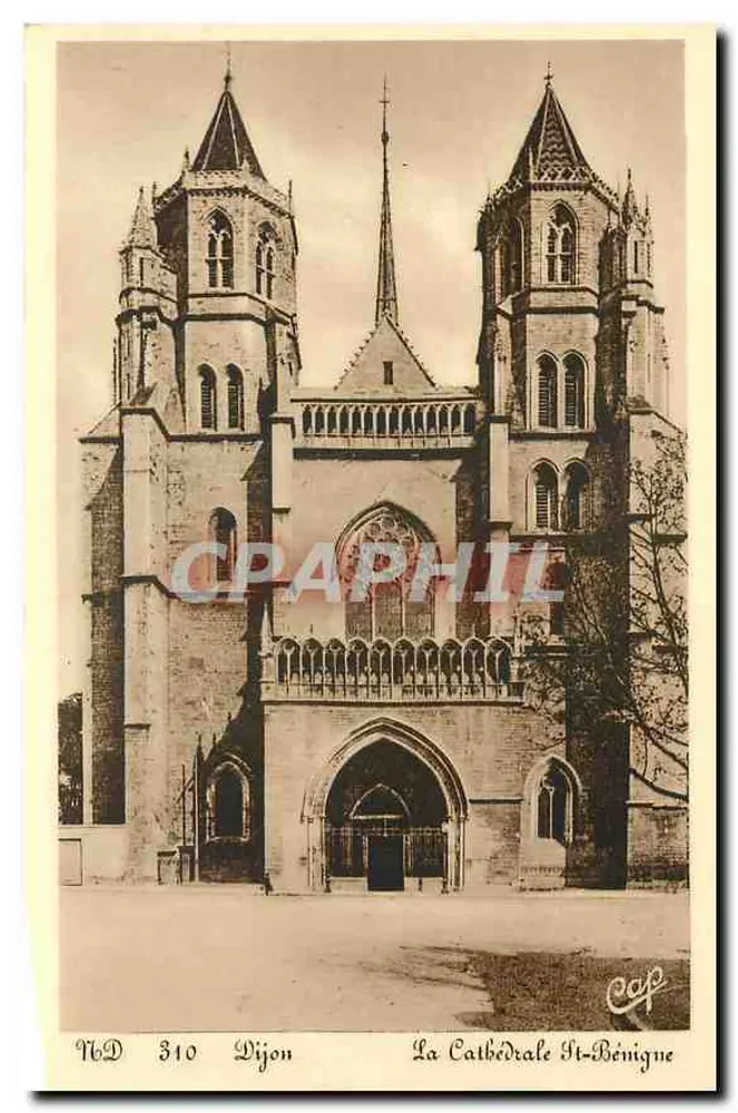 Dijon — A Catedral de São Benigno — CP DES ARTS STRASBOURG-SCHILTIGHEIM n°310 - Frente
