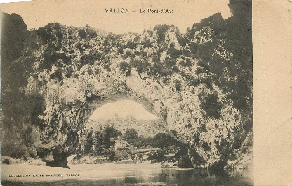 Vallon — O Pont-d'Arc — Coleção Émile Beaumel, Vallon - Frente
