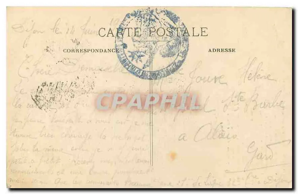 Dijon — Relógio de Jacquemart — R. I. Depositado - Verso