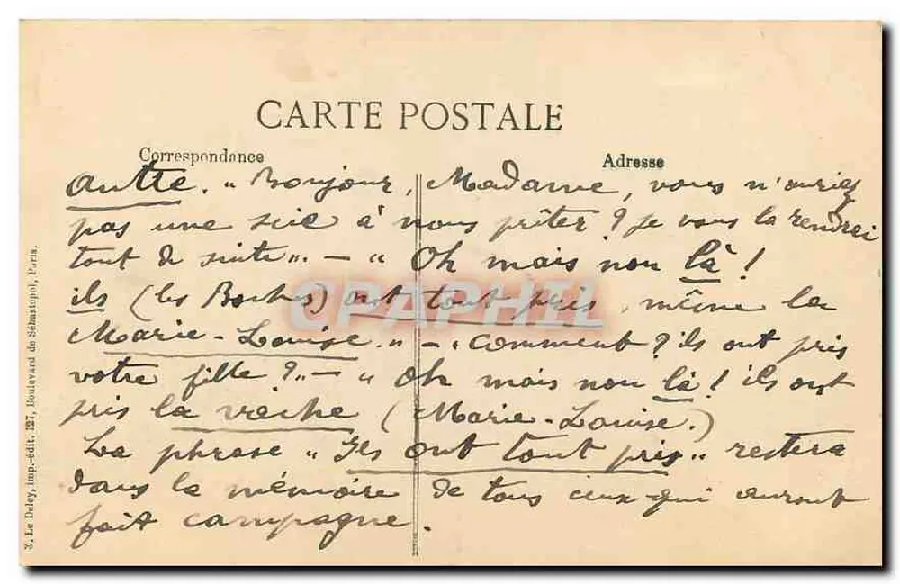 Cathédrale de Reims — Bombardement en feu — Éditeur ELD, n°3 - Verso
