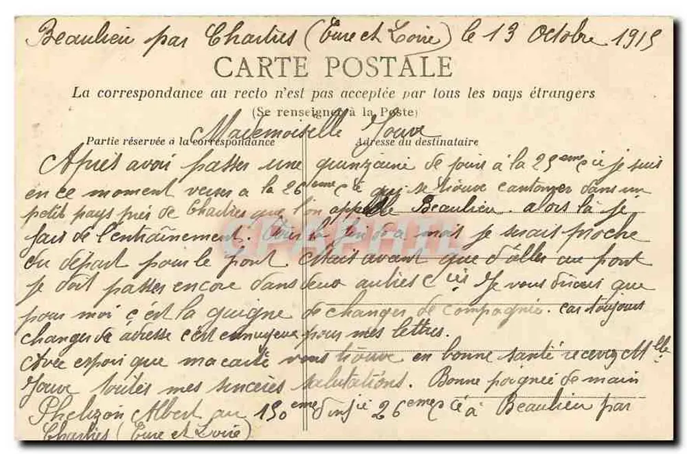 Chartrès — Cathédrale. Fragment du portail sud — Collection A.P. - Verso
