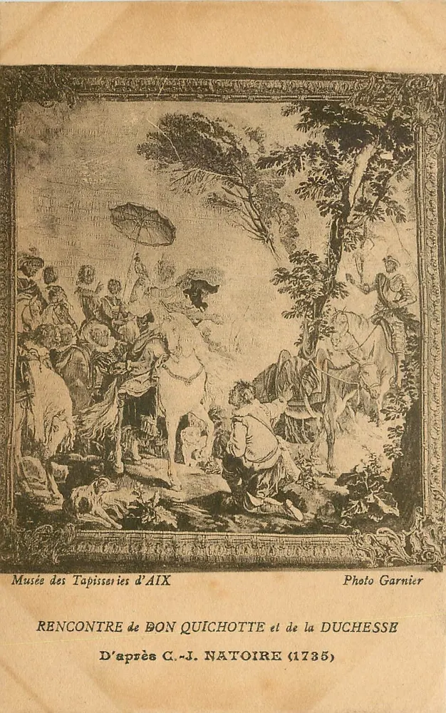 Begegnung zwischen Don Quichotte und der Herzogin — Musée des Tapisseries d'Aix — Photo Garnier - Vorderseite