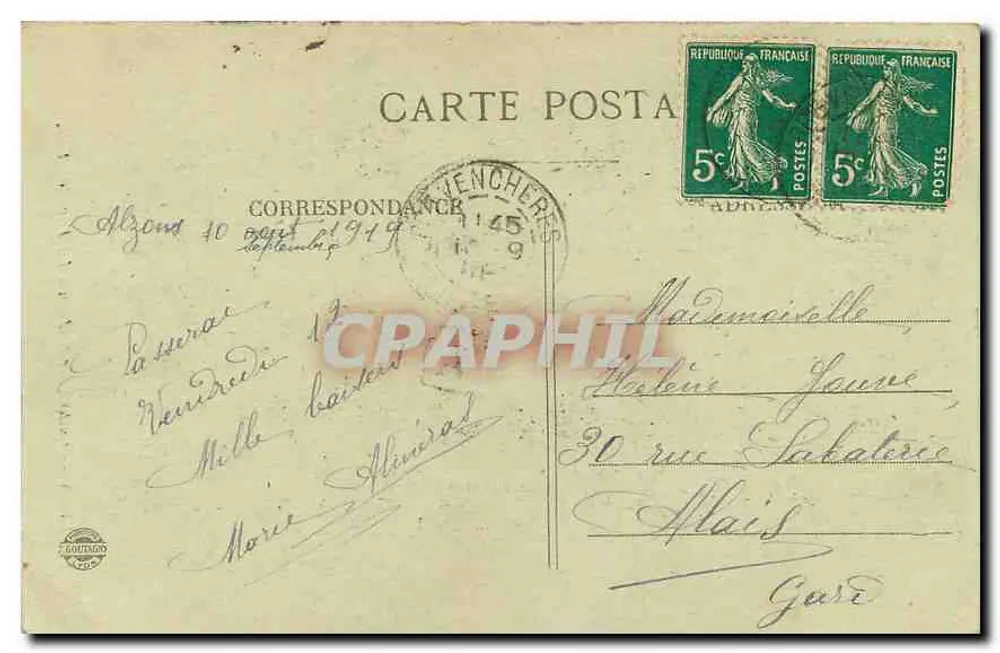 LYON — Catedral de São João — A Fachada — E.R. n°46 - Verso