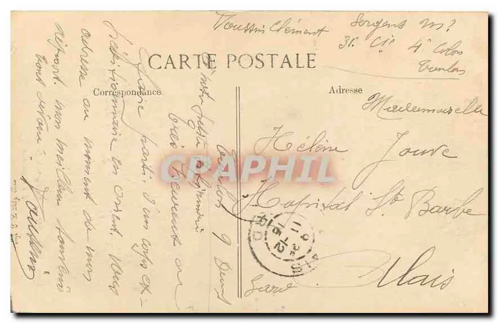 Toulon — A Catedral — Bilhete postal antigo n°2395 - Verso