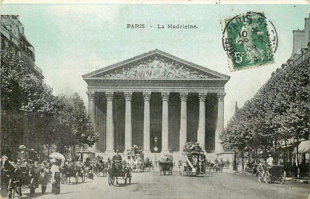 Paris - A Madeleine — editor desconhecido, número de série não visível - Frente