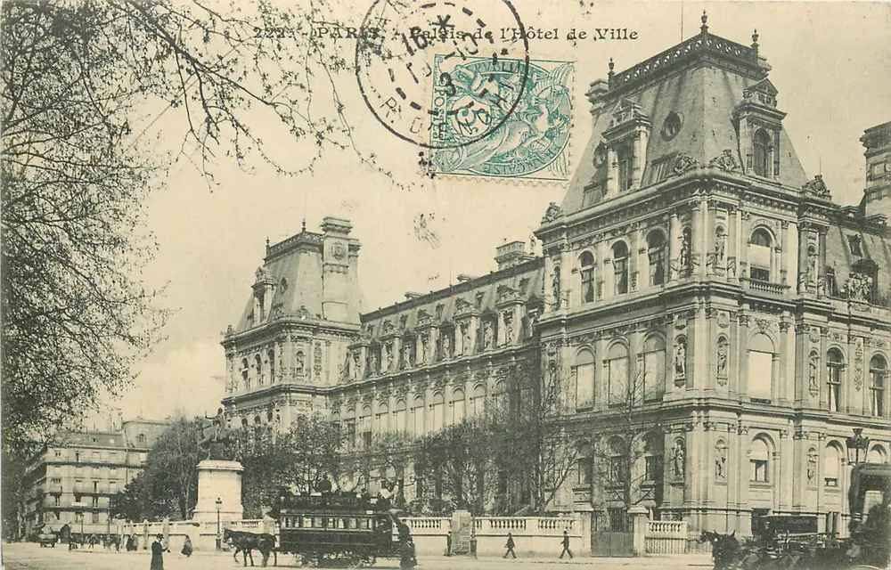 Paris - Palais de l'Hôtel de Ville — éditeur non identifié, n° de série 223 - Recto