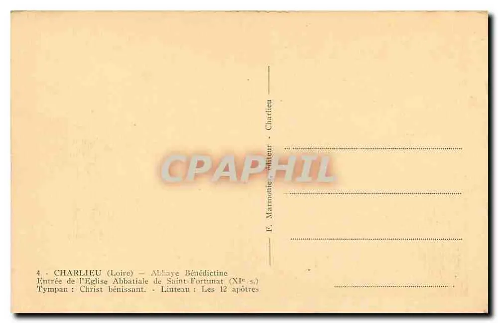 Charlieu (Loire) — Benediktinerabtei — Eingang zur Abteikirche Saint-Fortunat (11. Jahrhundert) - Rückseite