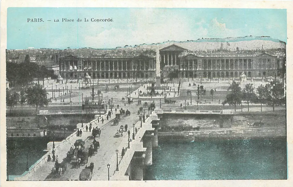 Paris — A Place de la Concorde — editor não visível - Frente