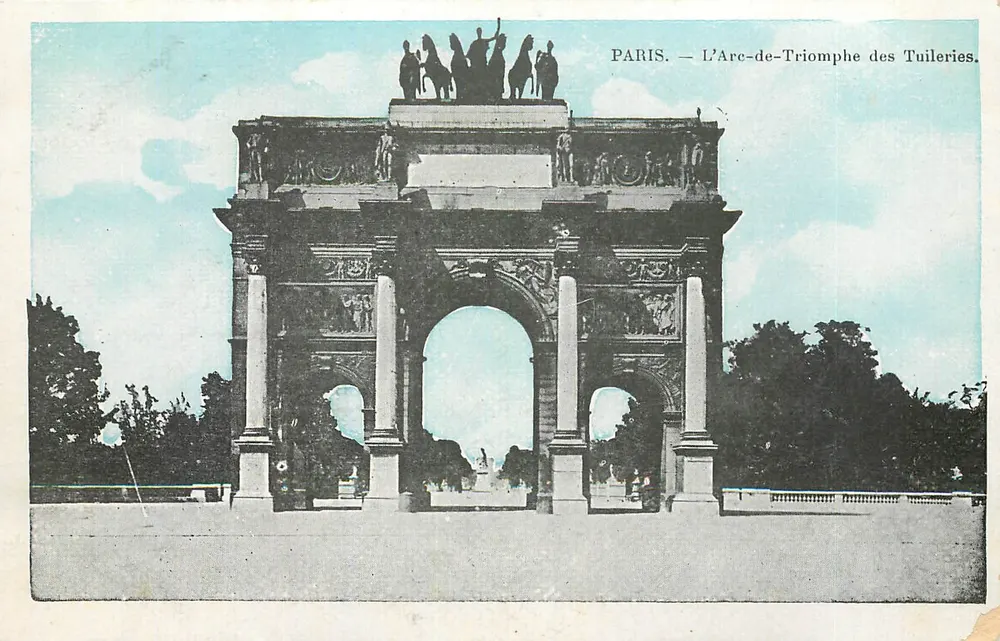 Paris — O Arco do Triunfo das Tuileries — editor não identificado - Frente