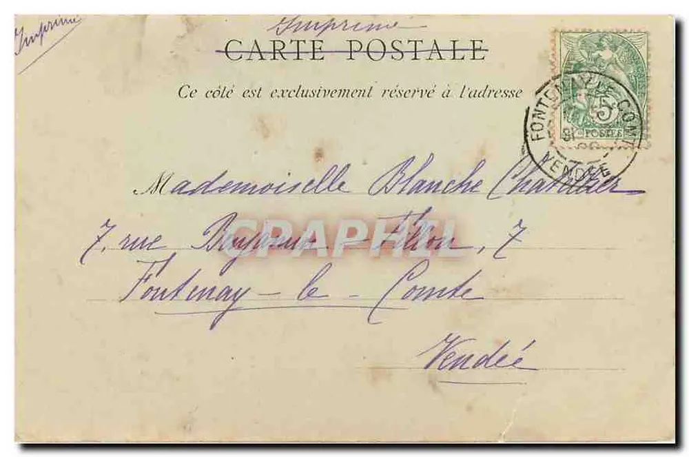 Cauterets - Pont da Espanha — editor D. T., Lourdes, n° 91 - Verso