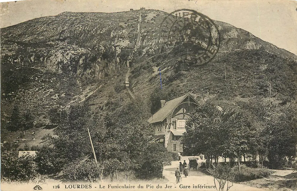 Lourdes - Le Funiculaire du Pic du Jer - Gare inférieure - Recto