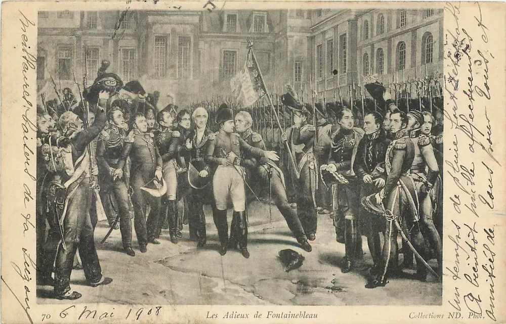 Les Adieux de Fontainebleau — 6 mai 1908 — Collections ND. Phot. - Recto