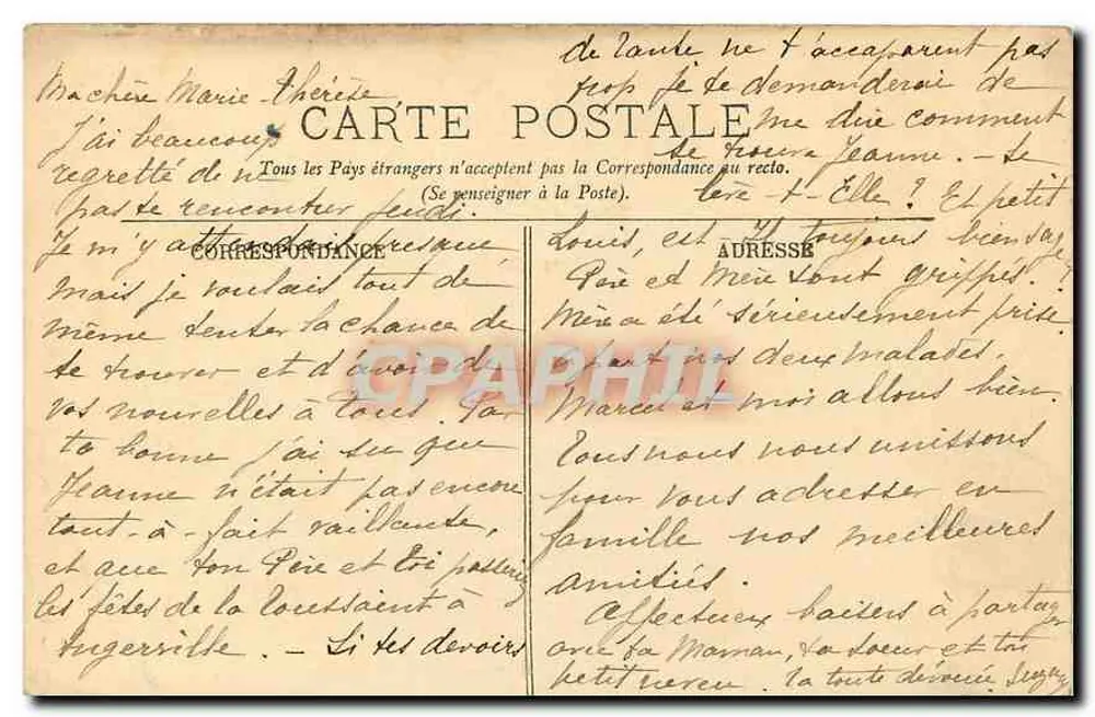 Palast von Fontainebleau — Die Ratshalle — LL. — Nr. 42 - Rückseite
