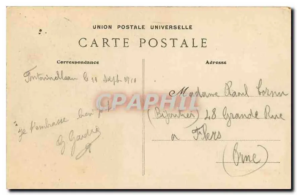 Palácio de Fontainebleau — Gabinete da Abdicação — Coleção Artística L. M. - Verso