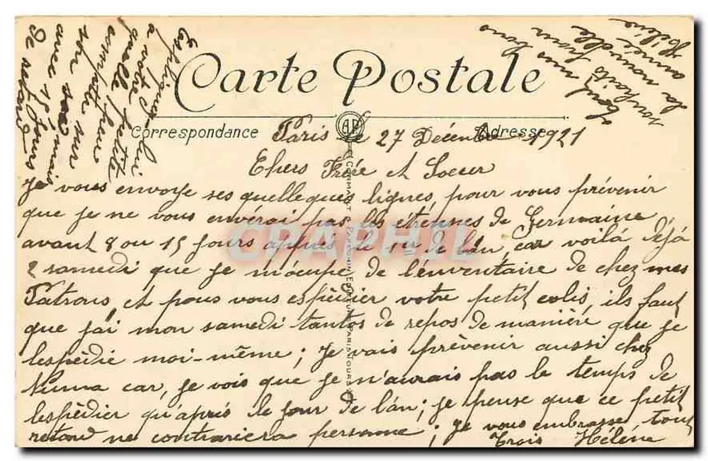 Paris — Place de la Concorde — Les Fontaines et l'Obélisque - Verso