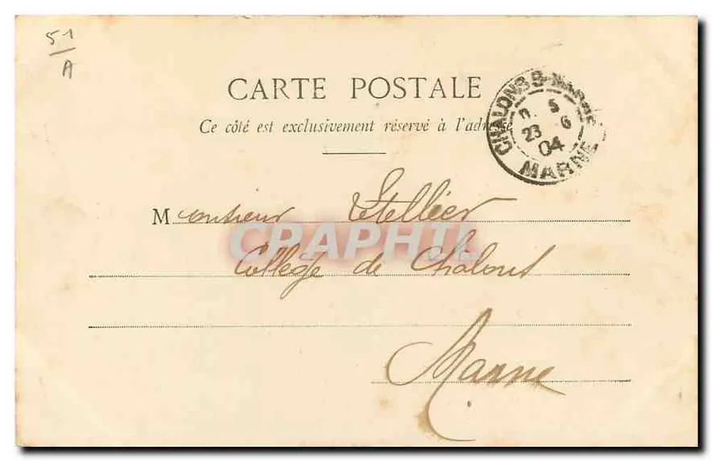 Reims — Fachada da Catedral — editor A. Crenard, n° 56 - Verso