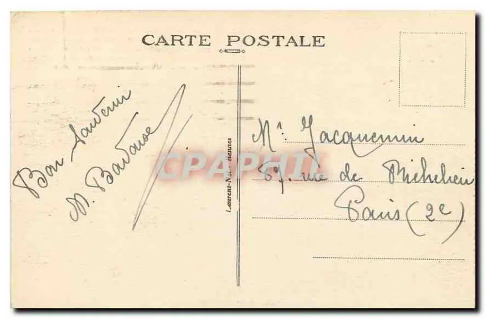 Rennes — Quai Chateaubriand — Editor: Laurent-Niel, n° 4463 - Verso