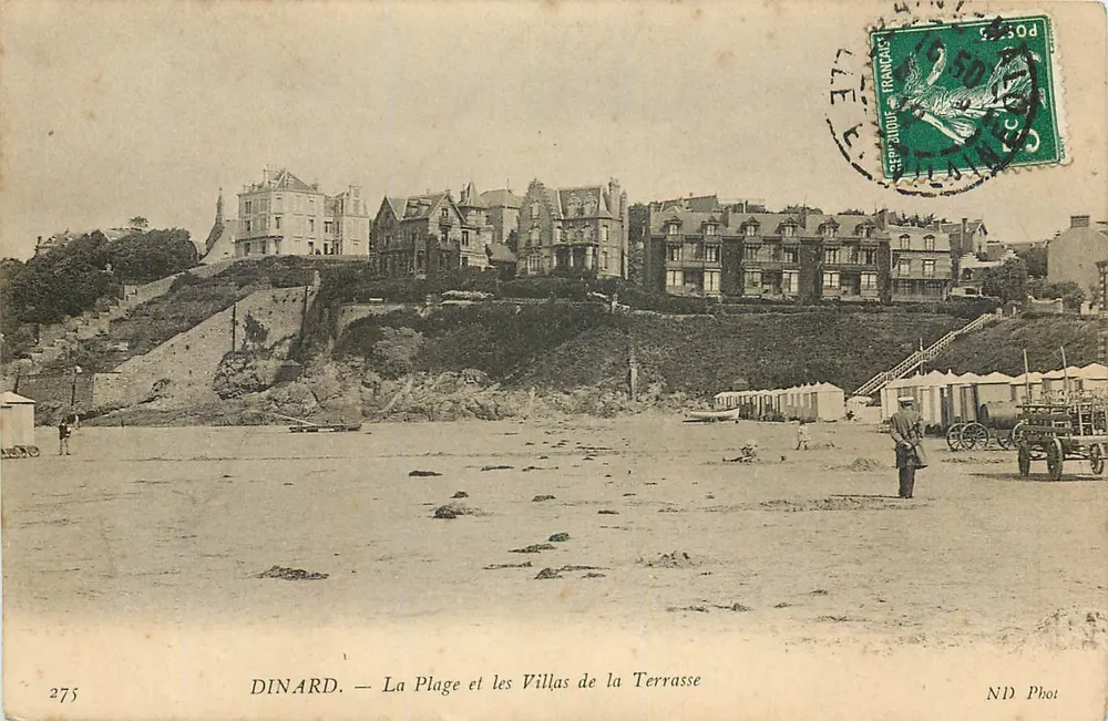 Dinard — La Plage et les Villas de la Terrasse — ND Phot, n°275 - Recto