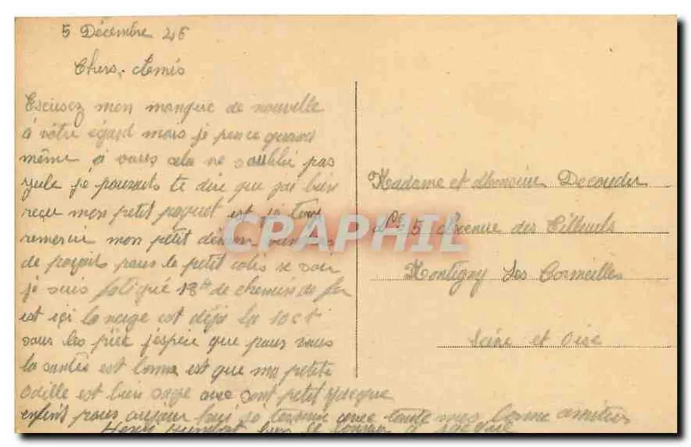 O Lago Chambon — A Auvergne — G.d'Q, n°50 - Verso