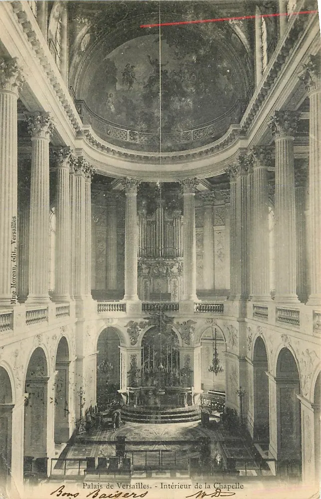 Palais de Versailles - Intérieur de la Chapelle — Mme Moreau, édit., Versailles - Recto