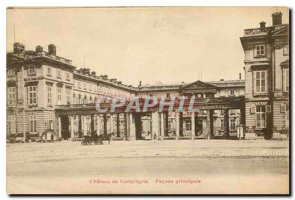 Castelo de Compiègne — Fachada principal — A. Breger Frères, Paris - Frente