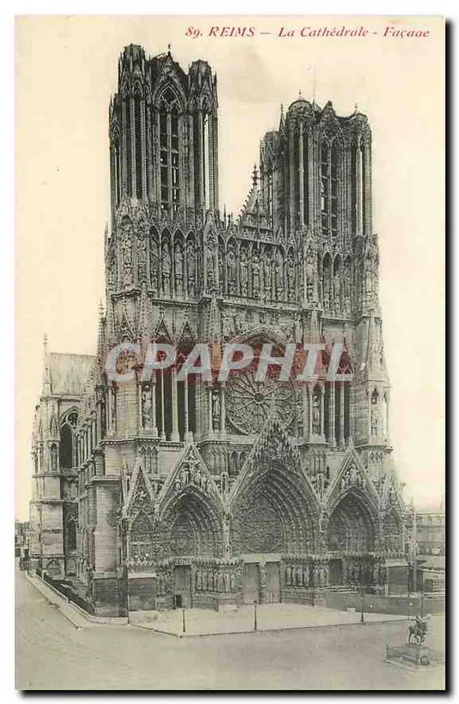 Reims — A Catedral — Fachada — Editor: , n° de série 89 - Frente