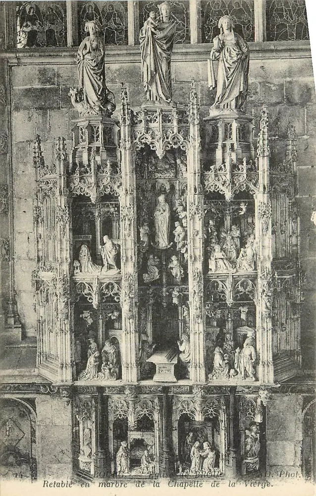Marmorretabel der Kapelle der Jungfrau — Béthune — Fot. L. Phol. - Vorderseite