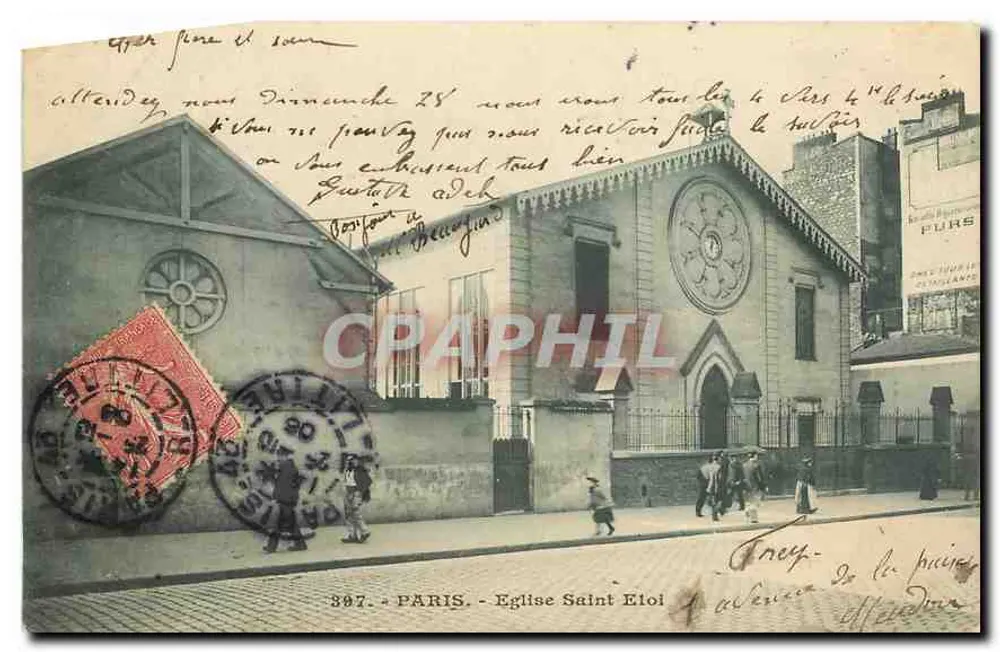 Paris - Igreja de Saint-Eloi — editor anônimo, n° 307 - Frente
