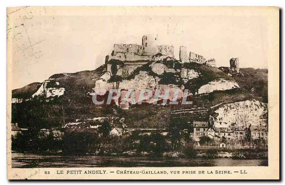 Le Petit Andely — Château-Gaillard, Ansicht aus der Seine — LL - Vorderseite