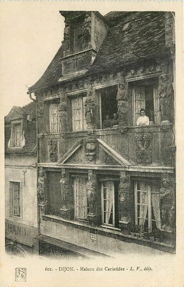 Dijon - Casa das Cariatides - L. V., edit. - Frente