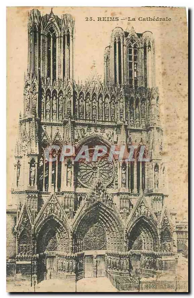 Reims — A Catedral - Frente