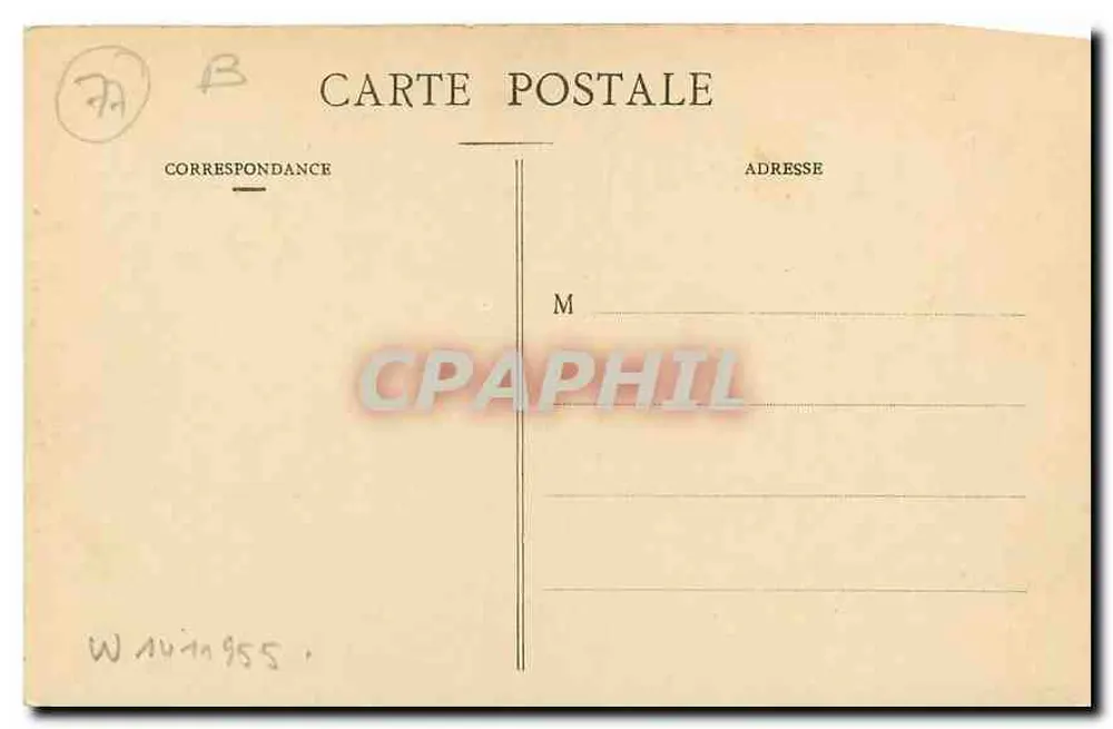 Château-Landon — Rue de Montargis und die Kirche — Verleger: Château-Landon - Rückseite