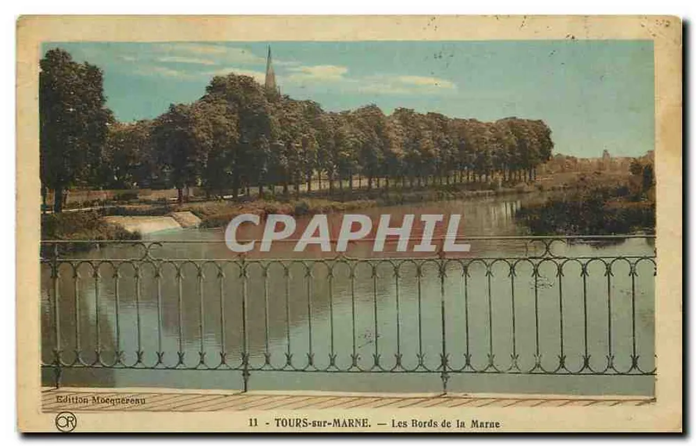 Tours-sur-Marne — Los bordes de la Marne — Edición Moequereau n°11 - Anverso