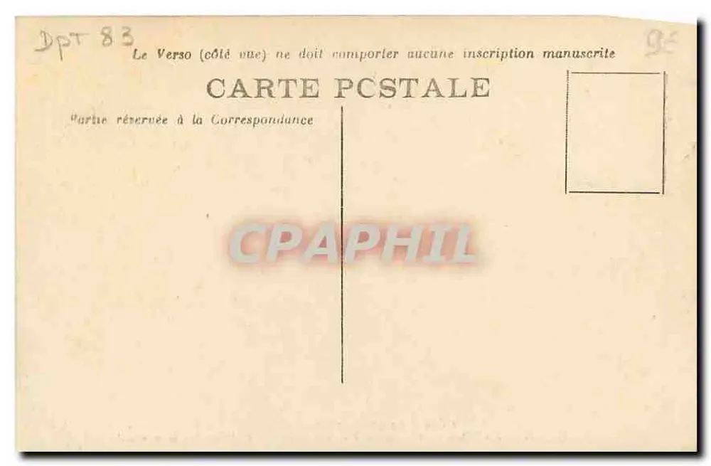 Toulon — Le Monument de la Fédération — Éditeur inconnu, n° 13 - Verso