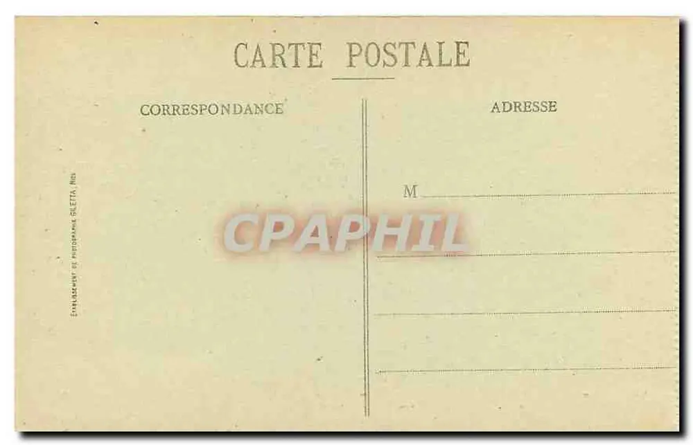 Gorges do Loup (A.-M.) - Ponte da Abime — Editor Giletta, n° 3219 - Verso