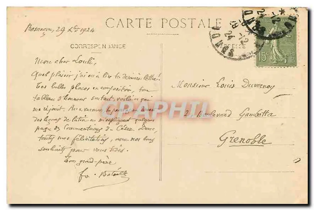 Les Bassins du Doubs — Collection du Saut du Doubs — n°3019 - Verso