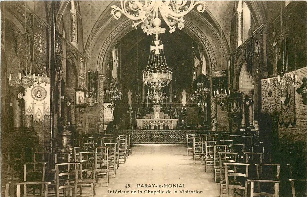 Innenansicht der Kapelle der Visitation — Paray-le-Monial — unbekannter Verlag, Nr. 45 - Vorderseite