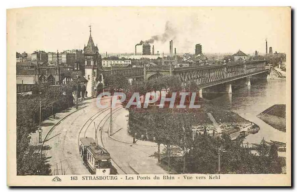 Strasbourg - Les Ponts du Rhin - Vue vers Kehl - Recto